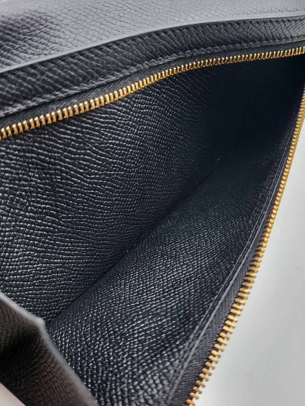 Hermes Bearn Black Epson Calfskin Leather Wallet with Gold Foil Logo,,Authentic. - Picture 10 of 16